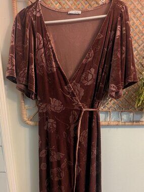 Velvet Wrap Dress